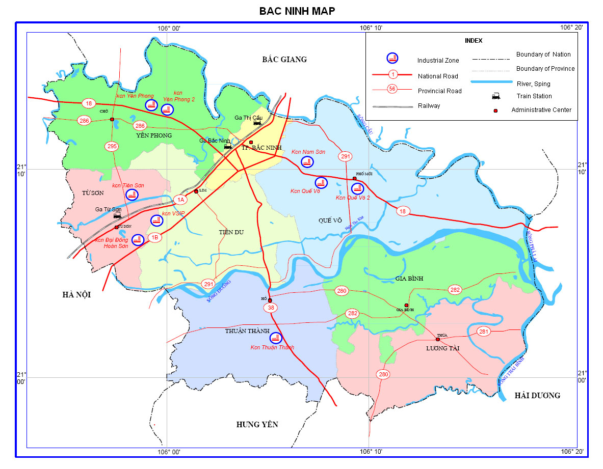 Bac Ninh Map