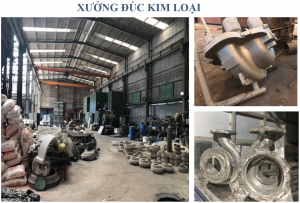 Xưởng Đúc rộng 10.000 m2. Sản lượng Đúc 4.000 tấn năm