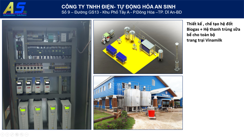 Hệ đốt Biogas và thanh trùng sữa